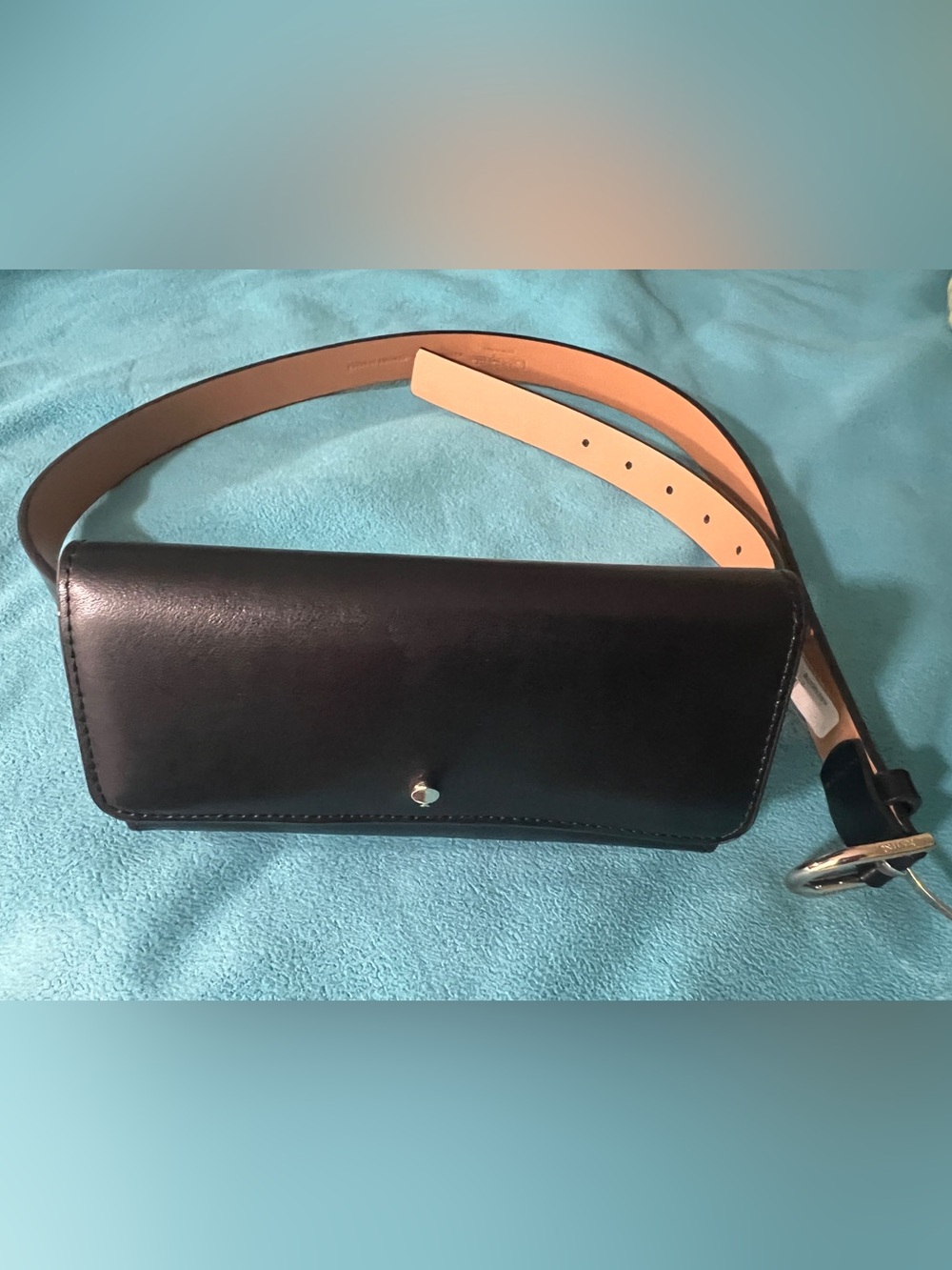 NWT Kate Spade Black Leather Belt Bag - Sleek Hands-Free Waist Pouch